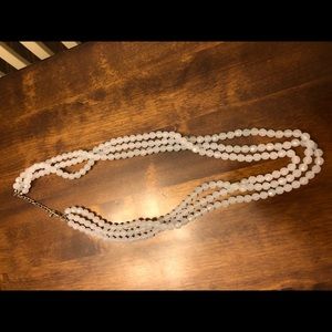 Three strand beaded necklace
